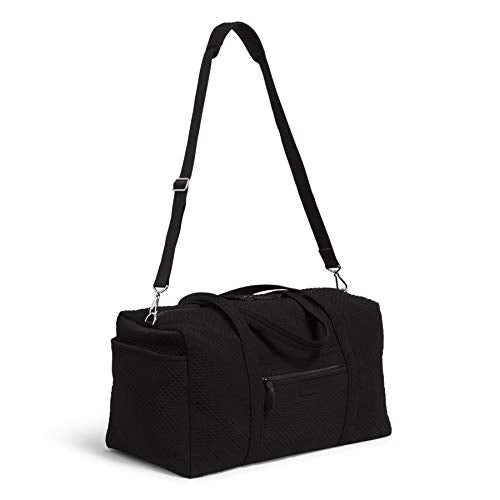 Vera Bradley Women's Microfiber Large Travel Duffle Bag, Black, One Size 6 Vera Bradley Women's Microfiber Large Travel Duffle Bag, Black, One Size - Image 6