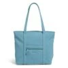 Vera Bradley Microfiber Vera Tote Bag, Seashore Blue