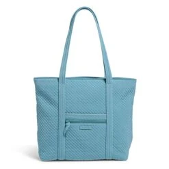 Vera Bradley Microfiber Vera Tote Bag, Seashore Blue