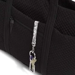 Vera Bradley Microfiber Deluxe Vera Tote Bag, Black -Vera Bradley 413iQO4aKOL