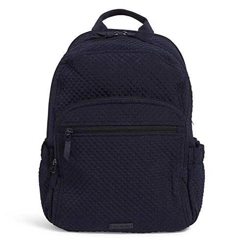 Vera Bradley Women's Microfiber Campus Backpack, Classic Navy, One Size 1 Vera Bradley Women's Microfiber Campus Backpack, Classic Navy, One Size