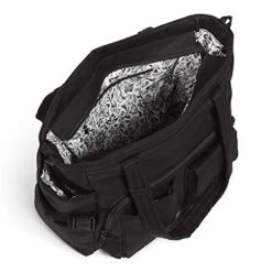 Vera Bradley Utility Tote Bag, Black-Recycled Cotton -Vera Bradley 41B2A FzNBS
