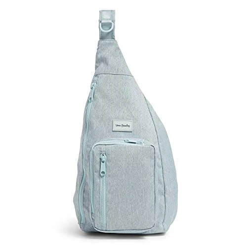 Vera Bradley Recycled Lighten Up Reactive Sling Backpack, Navy Mint Heather 1 Vera Bradley Recycled Lighten Up Reactive Sling Backpack, Navy Mint Heather