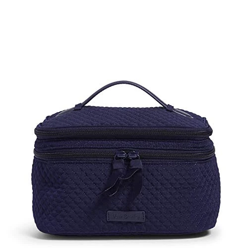 Vera Bradley Women's Microfiber Brush Up Cosmetic Makeup Organizer Case Bag, Classic Navy, One Size 1 Vera Bradley Women's Microfiber Brush Up Cosmetic Makeup Organizer Case Bag, Classic Navy, One Size
