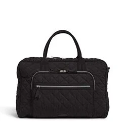 Vera Bradley Women's Performance Twill Lay Flat Weekender Travel Bag, Black, One Size