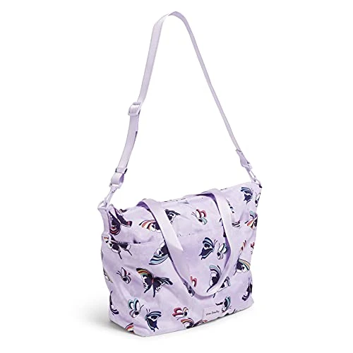 Vera Bradley Recycled Lighten Up Reactive Tote Bag, Lavender Butterflies 4 Vera Bradley Recycled Lighten Up Reactive Tote Bag, Lavender Butterflies - Image 4