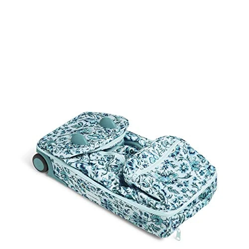 Vera Bradley Women's Recycled Lighten Up ReActive Foldable Duffel Rolling Suitcase, Cloud Floral, One Size 4 Vera Bradley Women's Recycled Lighten Up ReActive Foldable Duffel Rolling Suitcase, Cloud Floral, One Size - Image 4