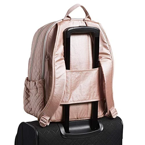 Vera Bradley Women's Signature Cotton Campus Backpack, Rose Quartz, One Size 3 Vera Bradley Women's Signature Cotton Campus Backpack, Rose Quartz, One Size - Image 3