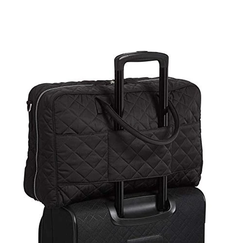 Vera Bradley Women's Performance Twill Lay Flat Weekender Travel Bag, Black, One Size 3 Vera Bradley Women's Performance Twill Lay Flat Weekender Travel Bag, Black, One Size - Image 3