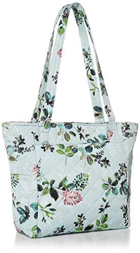Vera Bradley Performance Twill Small Vera Tote Bag, Seawater Blooms 6 Vera Bradley Performance Twill Small Vera Tote Bag, Seawater Blooms - Image 6