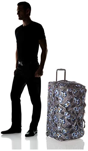 Vera Bradley Recycled Lighten Up Reactive XL Foldable Rolling Duffle Luggage, Blooms Shower 2 Vera Bradley Recycled Lighten Up Reactive XL Foldable Rolling Duffle Luggage, Blooms Shower - Image 2