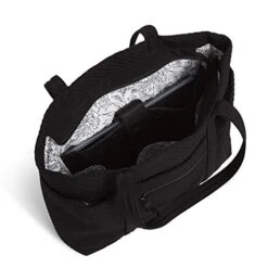 Vera Bradley Microfiber Deluxe Vera Tote Bag, Black -Vera Bradley 41a6t9svKzL