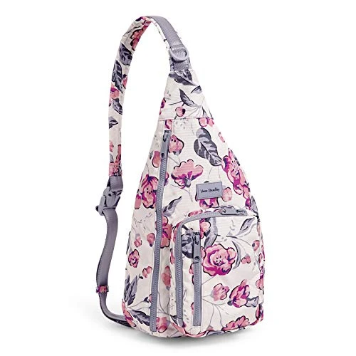 Vera Bradley Women's Recycled Lighten Up Reactive Sling Backpack, Hummingbird Blooms, One Size 3 Vera Bradley Women's Recycled Lighten Up Reactive Sling Backpack, Hummingbird Blooms, One Size - Image 3