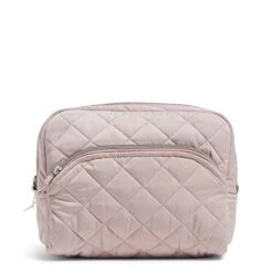 Vera Bradley Women's Performance Twill Large Cosmetic Makeup Organizer Bag, Dover Mauve, One Size