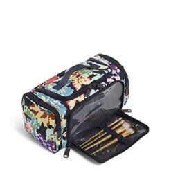 Vera Bradley Women's Recycled Lighten Up Reactive Large Travel Cosmetic Makeup Organizer Bag, Happy Blooms Cross-Stitch, One Size 7 Vera Bradley Women's Recycled Lighten Up Reactive Large Travel Cosmetic Makeup Organizer Bag, Happy Blooms Cross-Stitch, One Size -Vera Bradley 41mpiIW0ttL