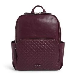Vera Bradley Leather Carryall Backpack, Mulled Wine