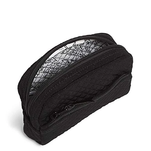 Vera Bradley Women's Microfiber Mini Cosmetic Makeup Organizer Bag, Black, One Size 2 Vera Bradley Women's Microfiber Mini Cosmetic Makeup Organizer Bag, Black, One Size - Image 2