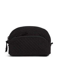 Vera Bradley Women's Microfiber Mini Cosmetic Makeup Organizer Bag, Black, One Size