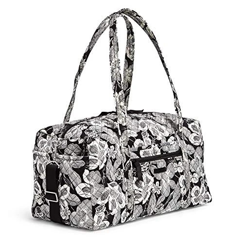Vera Bradley Women's Signature Cotton Medium Travel Duffel Bag, Bedford Blooms, One Size 3 Vera Bradley Women's Signature Cotton Medium Travel Duffel Bag, Bedford Blooms, One Size - Image 3