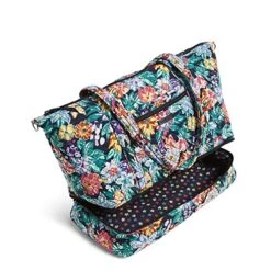 Vera Bradley Signature Cotton Deluxe Tote Travel Bag, Happy Blooms -Vera Bradley 5120jcLg9SL
