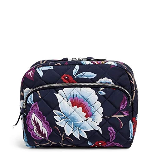 Vera Bradley Women's Performance Twill Lay Flat Cosmetic Makeup Organizer Bag, Mayfair In Bloom, One Size 1 Vera Bradley Women's Performance Twill Lay Flat Cosmetic Makeup Organizer Bag, Mayfair In Bloom, One Size