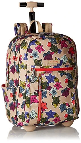 Vera Bradley Women's Lighten Up Rolling-Backpack, Falling Flowers Neutral 1 Vera Bradley Women's Lighten Up Rolling-Backpack, Falling Flowers Neutral