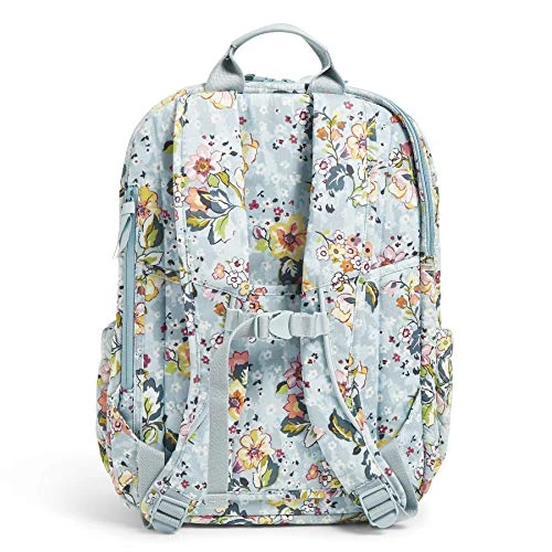 Vera Bradley Cotton XL Campus Backpack, Floating Garden 4 Vera Bradley Cotton XL Campus Backpack, Floating Garden - Image 4