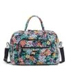 Vera Bradley Cotton Weekender Travel Bag, Happy Blooms