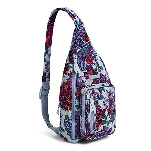 Vera Bradley Women's Cotton Medium Sling Backpack, Neon Blooms, One Size 3 Vera Bradley Women's Cotton Medium Sling Backpack, Neon Blooms, One Size - Image 3