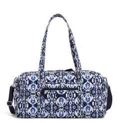 Vera Bradley Women's Cotton Medium Travel Duffel Bag, Ikat Island, One Size