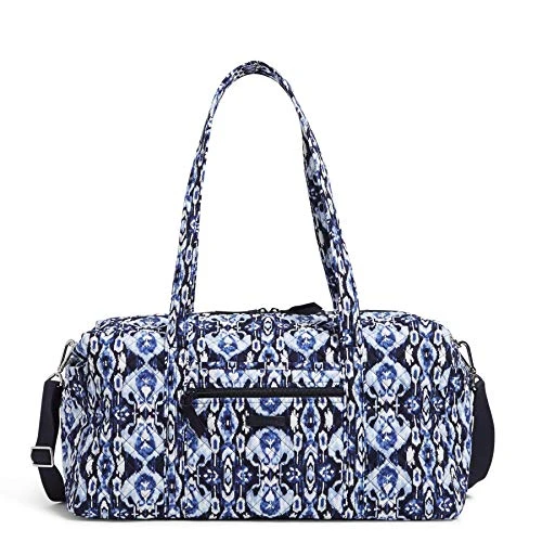 Vera Bradley Women's Cotton Medium Travel Duffel Bag, Ikat Island, One Size 1 Vera Bradley Women's Cotton Medium Travel Duffel Bag, Ikat Island, One Size