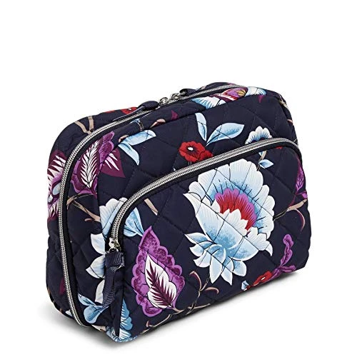 Vera Bradley Women's Performance Twill Lay Flat Cosmetic Makeup Organizer Bag, Mayfair In Bloom, One Size 2 Vera Bradley Women's Performance Twill Lay Flat Cosmetic Makeup Organizer Bag, Mayfair In Bloom, One Size - Image 2