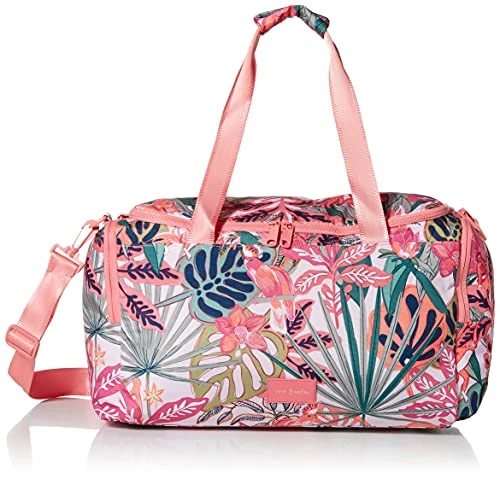 Vera Bradley Women's Recycled Lighten Up Reactive Small Gym Bag Travel, Rain Forest Canopy Coral, One Size 1 Vera Bradley Women's Recycled Lighten Up Reactive Small Gym Bag Travel, Rain Forest Canopy Coral, One Size
