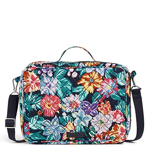 Vera Bradley Cotton Grand Vanity Toiletry Makeup Organizer Case, Happy Blooms 1 Vera Bradley Cotton Grand Vanity Toiletry Makeup Organizer Case, Happy Blooms