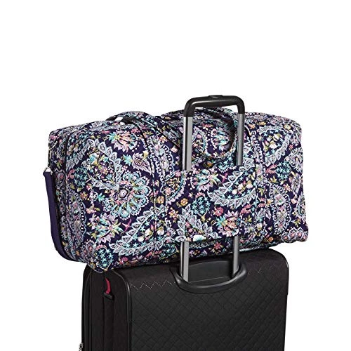 Vera Bradley Women's Cotton Lay Flat Travel Duffle Bag, French Paisley, One Size 3 Vera Bradley Women's Cotton Lay Flat Travel Duffle Bag, French Paisley, One Size - Image 3
