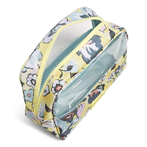 Vera Bradley Women's Recycled Lighten Up Reactive Cosmetic Makeup Organizer Set Bag, Sunny Garden, One Size 3 Vera Bradley Women's Recycled Lighten Up Reactive Cosmetic Makeup Organizer Set Bag, Sunny Garden, One Size - Image 3