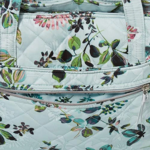 Vera Bradley Performance Twill Small Vera Tote Bag, Seawater Blooms 5 Vera Bradley Performance Twill Small Vera Tote Bag, Seawater Blooms - Image 5