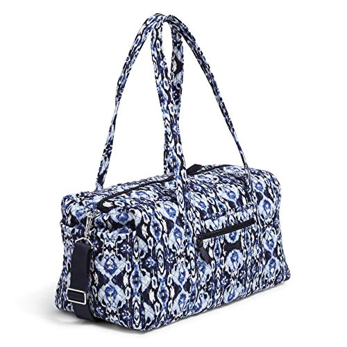 Vera Bradley Women's Cotton Medium Travel Duffel Bag, Ikat Island, One Size 4 Vera Bradley Women's Cotton Medium Travel Duffel Bag, Ikat Island, One Size - Image 4