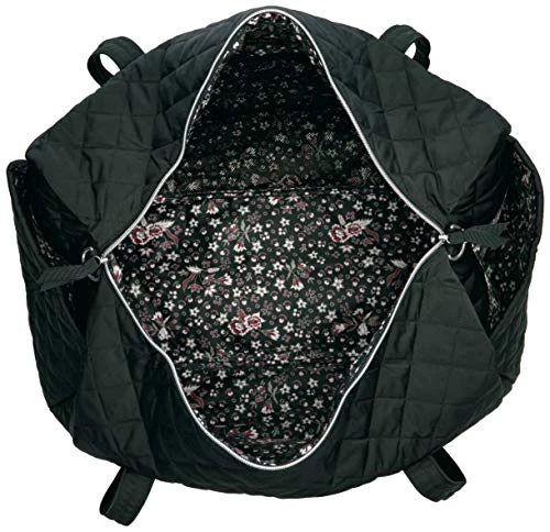 Vera Bradley Women's Performance Twill Large Travel Duffle Bag, Black, One Size 3 Vera Bradley Women's Performance Twill Large Travel Duffle Bag, Black, One Size - Image 3