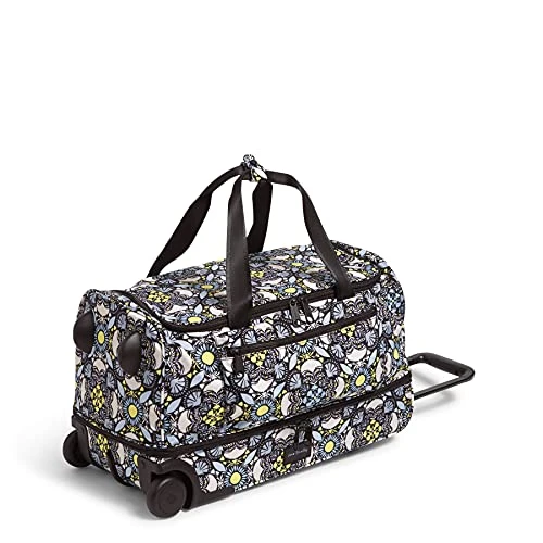Vera Bradley Women's Recycled Lighten Up Reactive Foldable Rolling Duffle Luggage, Plaza Medallion, One Size 4 Vera Bradley Women's Recycled Lighten Up Reactive Foldable Rolling Duffle Luggage, Plaza Medallion, One Size - Image 4