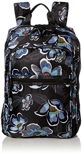 Vera Bradley Packable Backpack, Blooms Shower Black 1 Vera Bradley Packable Backpack, Blooms Shower Black