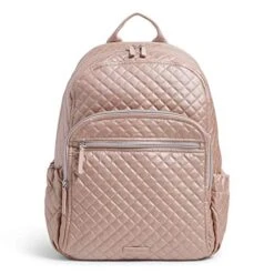 Vera Bradley Women's Signature Cotton Campus Backpack, Rose Quartz, One Size