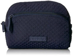 Vera Bradley Microfiber Medium Cosmetic Makeup Organizer Bag, Navy