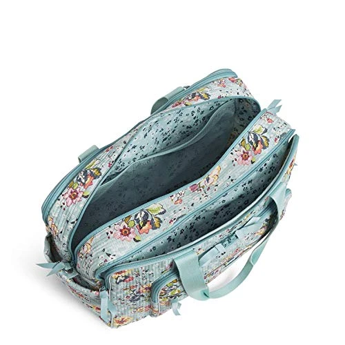 Vera Bradley Cotton Deluxe Weekender Travel Bag, Floating Garden 4 Vera Bradley Cotton Deluxe Weekender Travel Bag, Floating Garden - Image 4
