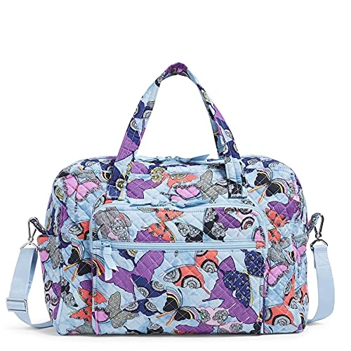 Vera Bradley Women's Weekender Travel Bag, Butterfly By-Recycled Cotton, One Size 1 Vera Bradley Women's Weekender Travel Bag, Butterfly By-Recycled Cotton, One Size