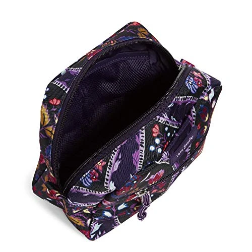 Vera Bradley Women's Lighten Up Medium Cosmetic Makeup Organizer Bag, Foxwood Meadow 2 Vera Bradley Women's Lighten Up Medium Cosmetic Makeup Organizer Bag, Foxwood Meadow - Image 2