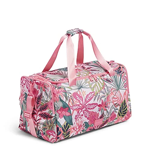 Vera Bradley Women's Recycled Lighten Up Reactive Travel Duffle Bag, Rain Forest Canopy Coral, One Size 2 Vera Bradley Women's Recycled Lighten Up Reactive Travel Duffle Bag, Rain Forest Canopy Coral, One Size - Image 2