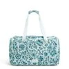 Vera Bradley Women's Recycled Lighten Up ReActive Small Gym Travel Bag, Cloud Floral, One Size