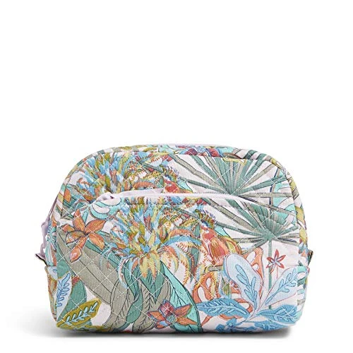 Vera Bradley Women's Recycled Cotton Medium Cosmetic Makeup Organizer Bag, Rain Forest Canopy, One Size 1 Vera Bradley Women's Recycled Cotton Medium Cosmetic Makeup Organizer Bag, Rain Forest Canopy, One Size