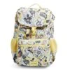 Vera Bradley Womens Recycled Lighten Up Reactive Daytripper Backpack Bookbag, Sunny Garden, One Size US